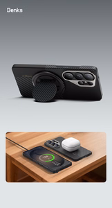 Benks Montage Magnetic Armor Air Kevlar dėklas metalinis rėmas 600D+1500D F049 skirtas Samsung Galaxy S26 Plus juodas