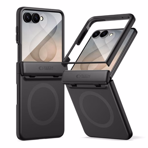Tech-Protect Kevlar Aura dėklas, skirtas Samsung Galaxy Z Flip 8, suderinamas su MagSafe – juodas