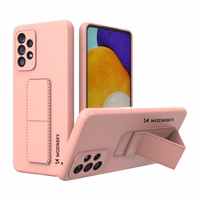 Wozinsky Kickstand Case silikoninis dėklas su stovu Samsung Galaxy A73 rožinis