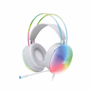 XO laidinės ausinės GE11 jack 3,5mm - USB-A baltos RGB mikrofonas