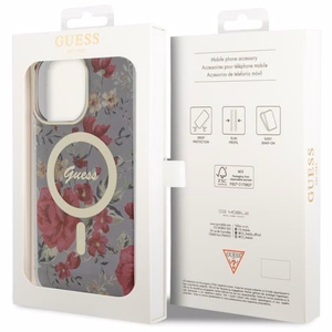 Guess GUHMP14XHCFWSA iPhone 14 Pro Max 6.7" green/khaki hardcase Flower MagSafe
