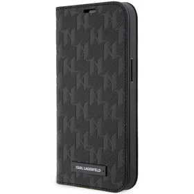 Karl Lagerfeld KLBKP14XSAKLHPK iPhone 14 Pro Max 6.7" Dėklas telefonui (m) - juodas (m) Saffiano Monograma