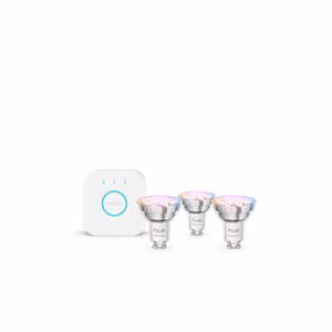 Philips Hue E WCA 345 GU10 3kit EU – три умные цветные светодиодные лампы GU10, 3 Вт, 16 млн цветов, белый и цветной свет