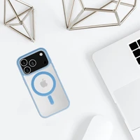 Acrylic Color Magsafe dėklas iPhone 17 Pro Max šviesiai mėlynas