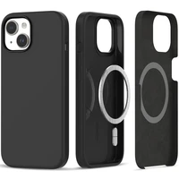 Tech-Protect Silikoninis Magnetinis dėklas telefonui iPhone 15 - matinė juoda