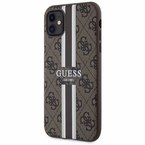 Guess GUHMN61P4RPSW iPhone 11 / Xr коричневый/коричневый hardcase 4G Printed Stripes MagSafe