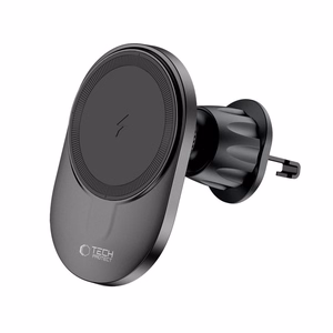 Tech-Protect MM15W-V1 automobilinis telefono laikiklis su MagSafe 15W belaidžiu įkrovikliu prietaisų skydeliui / oro angai - juodas