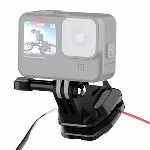 PULUZ motociklo priekinio stiklo laikiklis sporto kameroms (DJI Osmo Action 4, GoPro Hero 12, Insta360 Ace Pro / X4) (juodas)