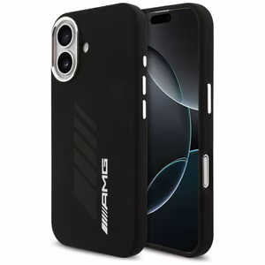 AMG silikoninis Oversize Rhombs MagSafe dėklas iPhone 17 - juodas
