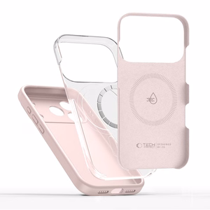 Tech-Protect Silikoninis Magnetinis dėklas telefonui iPhone 17 Pro - Rožinė