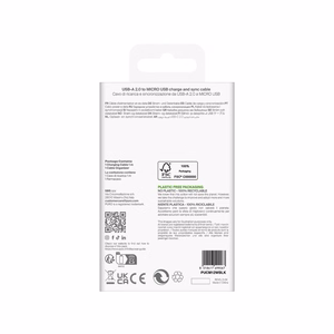 Puro TPE 12W USB-A - microUSB 1m kabelis - juodas
