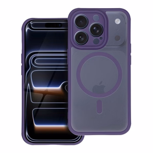 FULL MATTE MAG COVER dėklas telefonui, suderinamas su MagSafe, skirtas SAMSUNG S26 Edge, violetinis