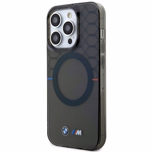 Dėklas BMW BMHMP14XHGPK iPhone 14 Pro Max 6.7" pilka/pilka kietas dėklas Raštas MagSafe