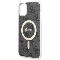 Guess GUHMN61H4STK iPhone 11 6.1" juodas/juodas kietas dėklas 4G MagSafe