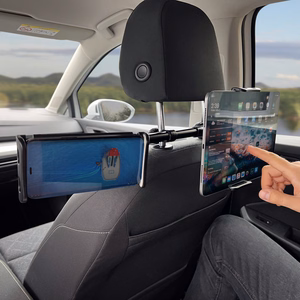 Wozinsky dvigubas automobilio galvos atramos telefono laikiklis juodas (WTHBK1)