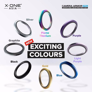 X-ONE Sapphire Kameros Apsauga Pro - iPhone 15 Pro/15 Pro Max - sidabrinė