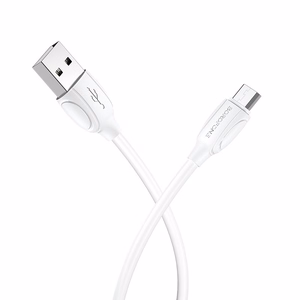 USB kabelis Borofone BX19 USB-A to MicroUSB 1.0m baltas