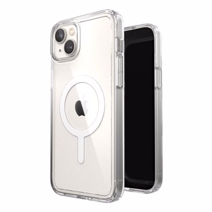 Speck Gemshell + MagSafe dėklas, skirtas iPhone 15 Plus / 14 Plus, su Microban antimikrobine apsauga, skaidrus