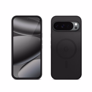 Crong Hybrid Matte Magnetic - MagSafe dėklas Google Pixel 10 Pro (juodas)