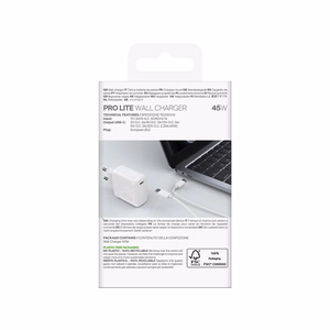 Puro PROLITE 45W USB-C sieninis įkroviklis - baltas