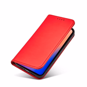 Magnetinis dėklas kortelėms iPhone 12 Pro dėklas kortelių piniginė kortelių laikiklis raudonas
