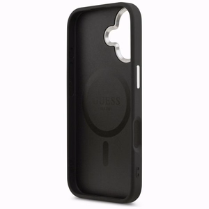 Guess Trikampio logotipo magnetinis dėklas iPhone 17 - juodas