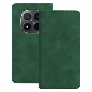 Smart Suede dėklas, skirtas Xiaomi Redmi Note 15 Pro 5G, žalias