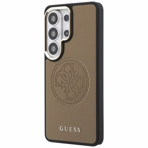 GUESS dėklas for SAMSUNG S26 Ultra GUHMS26L5PG4SRGW (Perforated Logo MagSafe) rudas