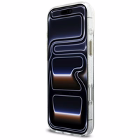 Guess IML Glitters Script Dirželis MagSafe Dėklas for iPhone 17 Pro Max - Clear