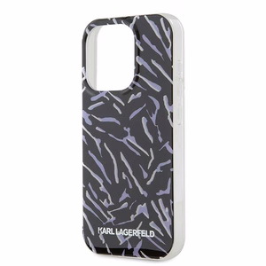 Karl Lagerfeld zebras su virvele dėklas telefonui iPhone 15 Pro Max - violetinė