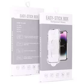 Apsauginis stiklas pilno klijų Easy-Stick Box skirtas IPHONE 16 juodas