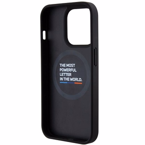 BMW dygsniuotas trispalvė Magnetinis dėklas telefonui iPhone 15 Pro Max - juodas