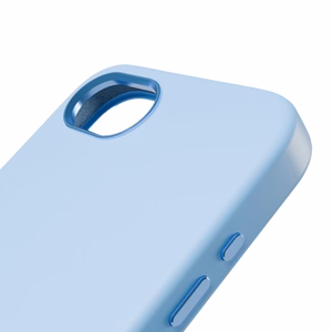 Puro skysto silikono dėklas "ICON MAG PRO" su magnetine, metaliniais mygtukais ir kameros žiedu iPhone 16E, mėlynas