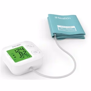 iHealth Track KN-550BT baltas/mėlynas Kraujospūdžio matavimas (sistolinis ir diastolinis), Pulso matavimas 4 Belaidis Bluetooth ryšys Automatinis Svoris 438 g