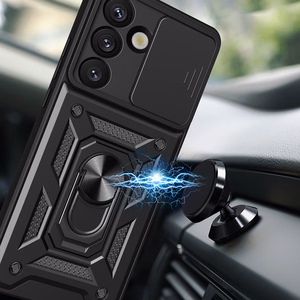 Hibridinis šarvuotas Camshield su stovu ir kameros dangteliu Nothing Phone (3a) 5G - juodas