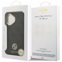 Guess 4G Strass Logo magnetinis dėklas telefonui iPhone 17 - juodas