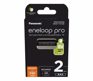 Įkraunamos baterijos PANASONIC ENELOOP PRO AAA 930 mAh 2 szt (BK-4HCDE/2CP)