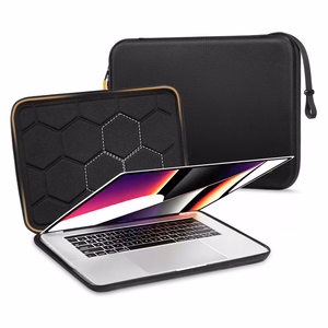 Tech-Protect Hardpouch dėklas 15-16 colių nešiojamam kompiuteriui juodas ir oranžinis
