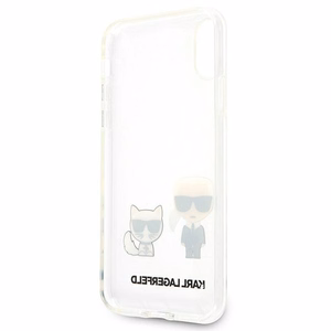 Karl Lagerfeld Karl & Choupette iPhone Xs Max dėklas telefonui - skaidrus
