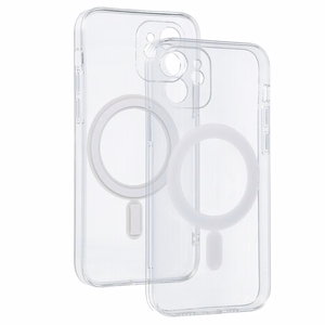 TEL PROTECT Magnetinis silikoninis dėklas Iphone 12 skaidrus
