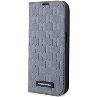 Karl Lagerfeld KLBKP14XSAKLHPG iPhone 14 Pro Max 6.7" Dėklas telefonui sidabrinis sidabrinis Saffiano Monograma