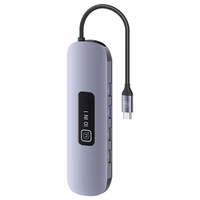 USAMS adapteris HUB 10w1 3xUSB 3.0/TF/SD/ USB-C/HDMI/RJ45/VGA PD100W tamsus SJ644HUB01 (US-SJ644)