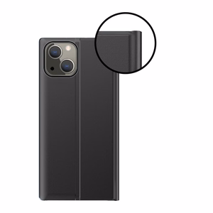 Sleep Case Bookcase Type Case with Smart Window for iPhone 13 blue