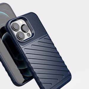 Thunder dėklas lankstus tvirtas patvarus dangtelis TPU dėklas iPhone 13 Pro mėlynas