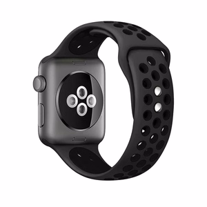 Crong Duo Sport dirželis, skirtas Apple Watch 44 / 45 / 46 / 49 mm, pilkas ir juodas