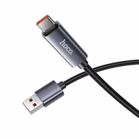 Kabelis USB A į USB C Hoco 5A su ekranu 1 m X112 juodas