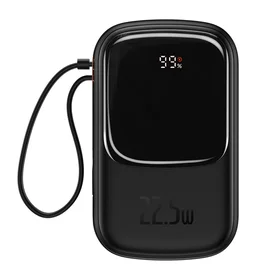 Baseus išorinė baterija 20000mAh Qpow Pro - USB + Type C - PD 22,5W su Type C kabeliu (PPQD060301) juoda