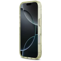 Guess IML blizgios gėlės Triangle magnetinis dėklas telefonui iPhone 17 Pro žalias