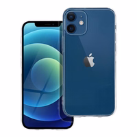 Permatomas 2 mm dėklas telefonui IPHONE 12 Mini (su kameros apsauga)
