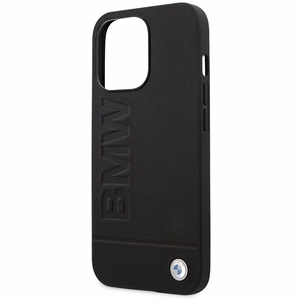 Dėklas BMW BMHMP14LSLLBK iPhone 14 Pro 6,1" juodas/juoda kietas dėklas Parašo Logotipo Atspaudas Magnetinis
